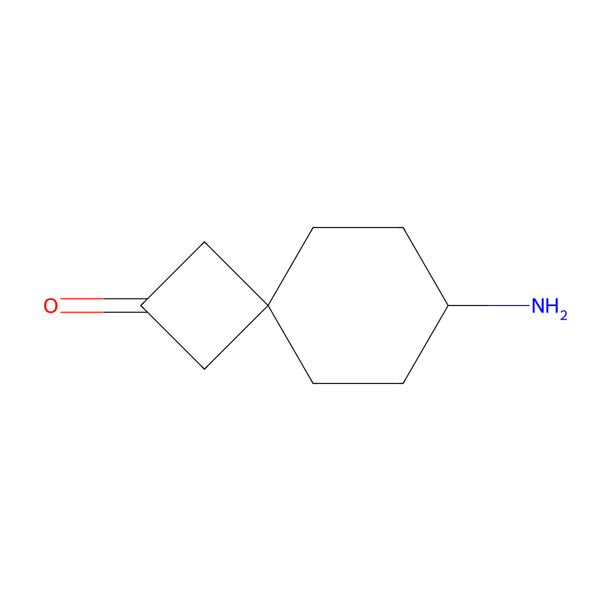 7-Aminospiro[3.5]nonan-2-one molecular structure, CAS 2680851-59-4