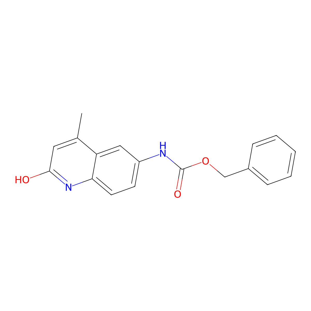 benzyl N-(2-hydroxy-4-methylquinolin-6-yl)carbamate molecular structure, CAS 2680851-78-7