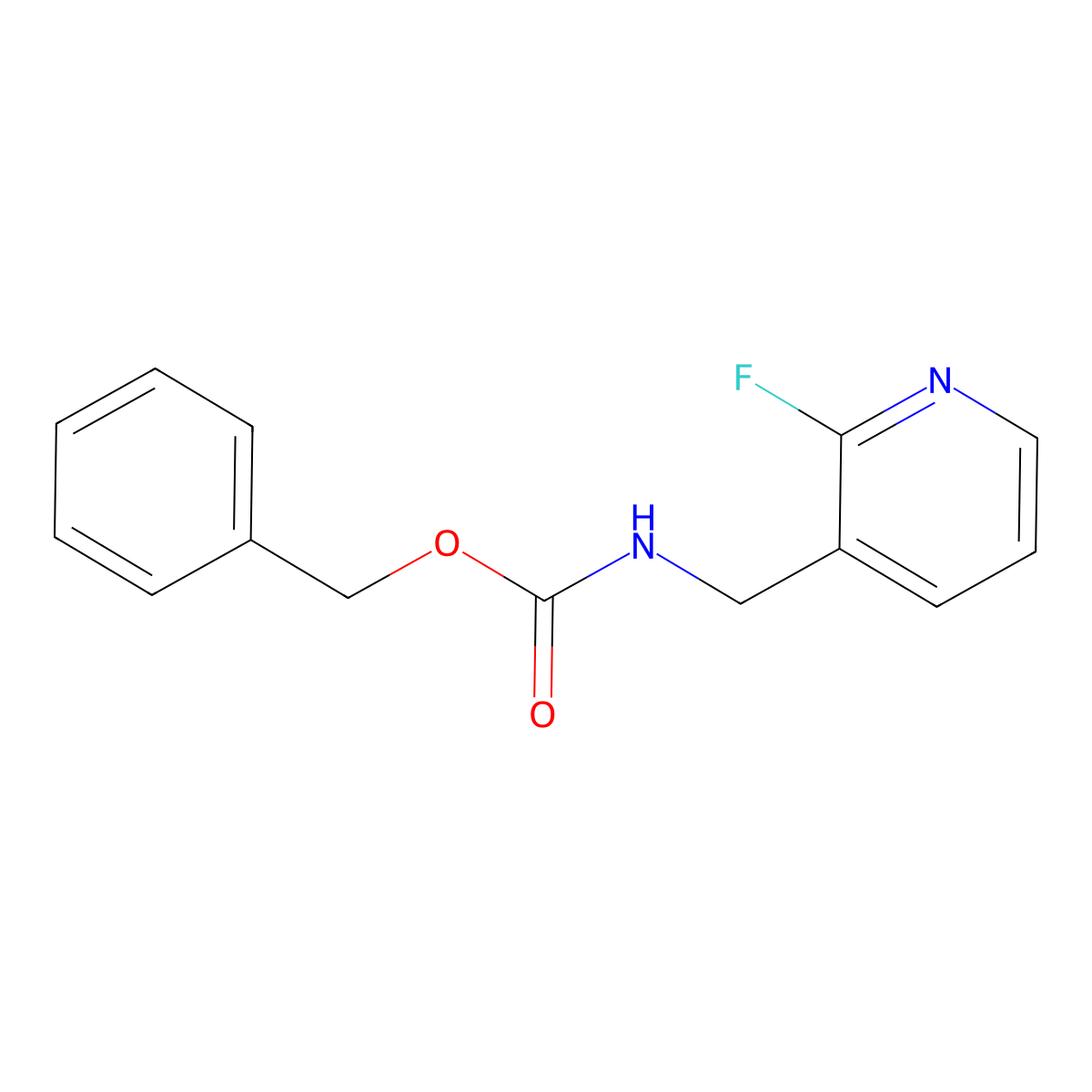 benzyl N-[(2-fluoropyridin-3-yl)methyl]carbamate molecular structure, CAS 2680851-89-0