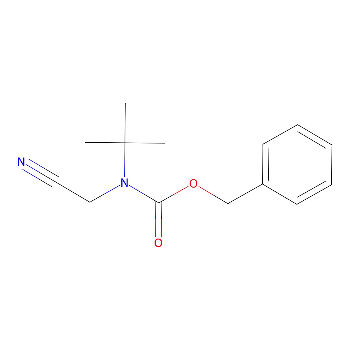 benzyl N-tert-butyl-N-(cyanomethyl)carbamate molecular structure, CAS 2680852-13-3