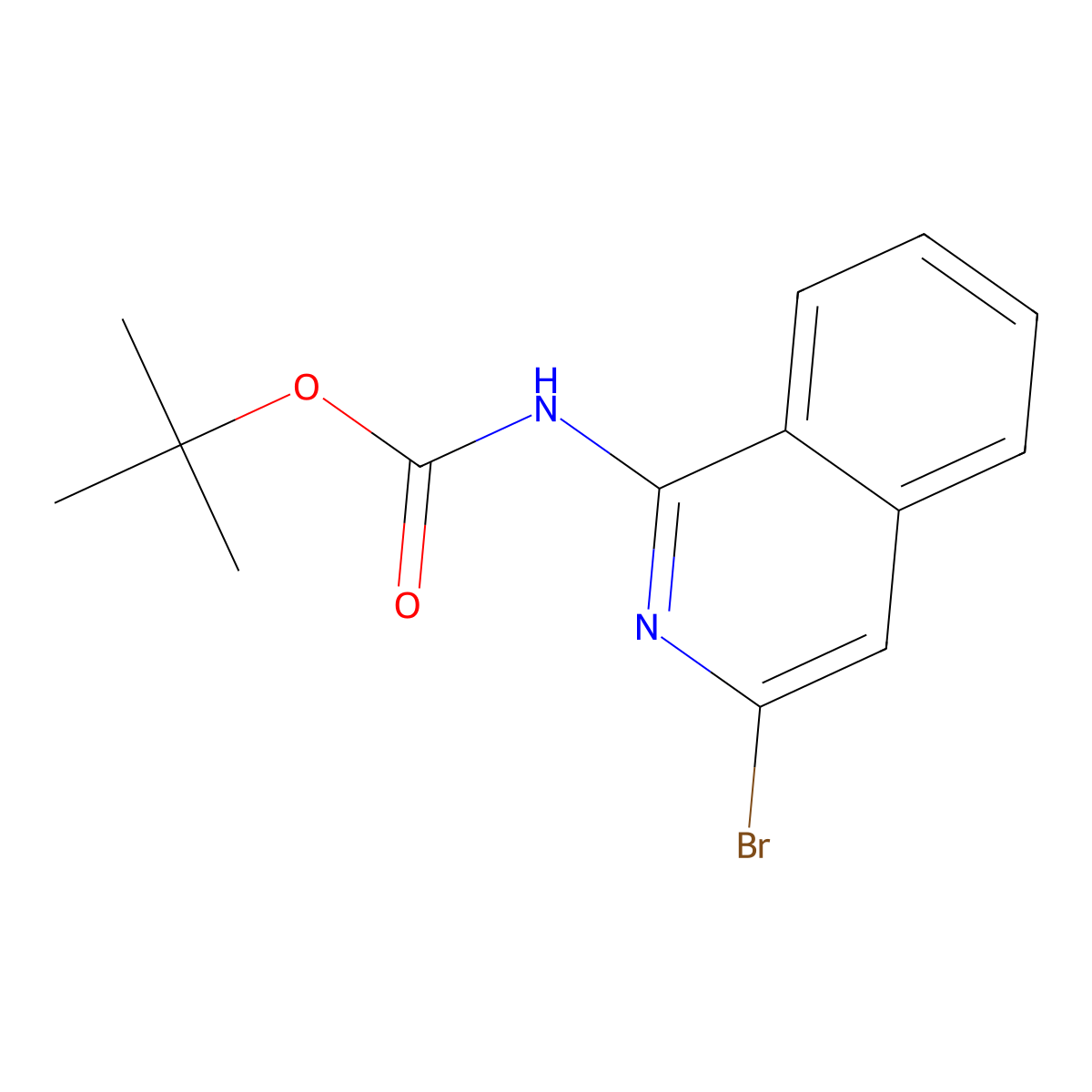tert-butyl N-(3-bromoisoquinolin-1-yl)carbamate molecular structure, CAS 2680852-15-5