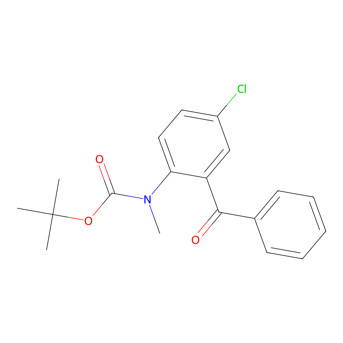 tert-butyl N-(2-benzoyl-4-chlorophenyl)-N-methylcarbamate molecular structure, CAS 2680852-20-2