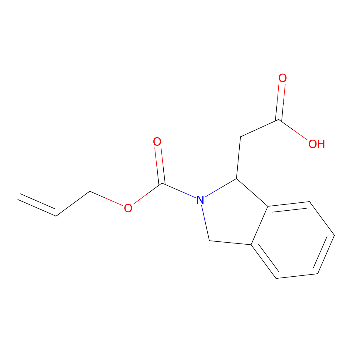 2-{2-[(prop-2-en-1-yloxy)carbonyl]-2,3-dihydro-1H-isoindol-1-yl}acetic acid molecular structure, CAS 2680852-24-6