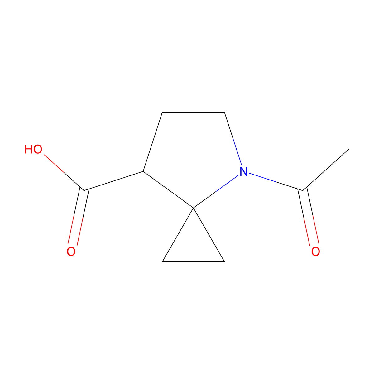 4-Acetyl-4-azaspiro[2.4]heptane-7-carboxylic acid molecular structure, CAS 2680852-36-0