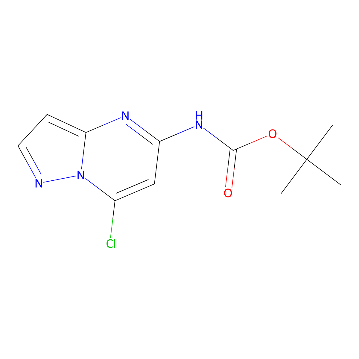 tert-butyl N-{7-chloropyrazolo[1,5-a]pyrimidin-5-yl}carbamate molecular structure, CAS 2680852-48-4