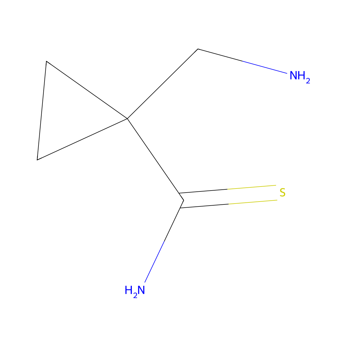 1-(Aminomethyl)cyclopropane-1-carbothioamide molecular structure, CAS 2680852-58-6
