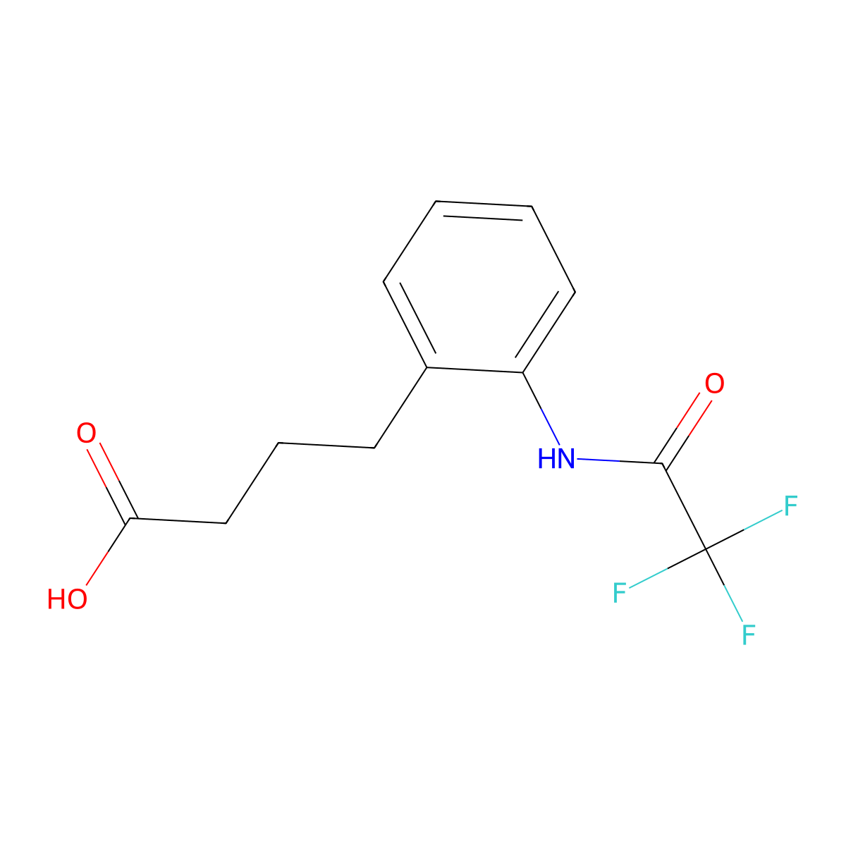 4-[2-(2,2,2-Trifluoroacetamido)phenyl]butanoic acid molecular structure, CAS 2680852-87-1