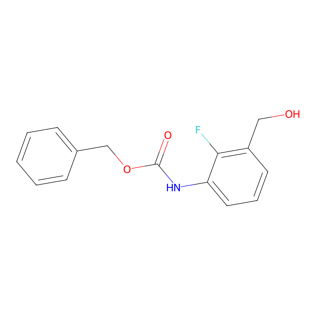 benzyl N-[2-fluoro-3-(hydroxymethyl)phenyl]carbamate molecular structure, CAS 2680852-99-5
