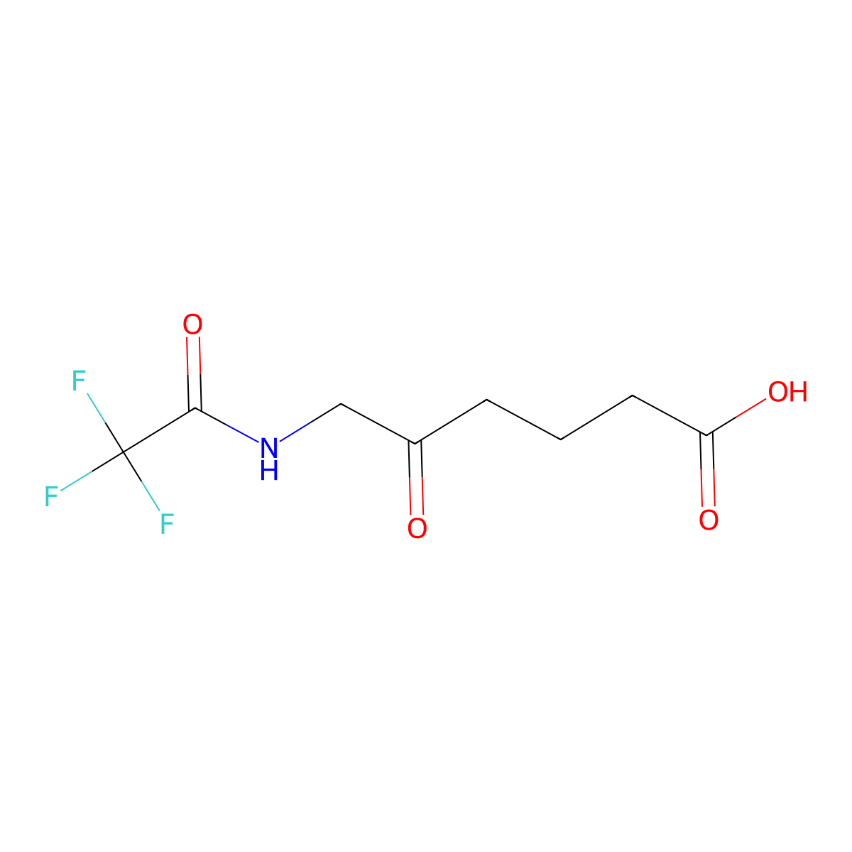 5-Oxo-6-(2,2,2-trifluoroacetamido)hexanoic acid molecular structure, CAS 2680853-07-8