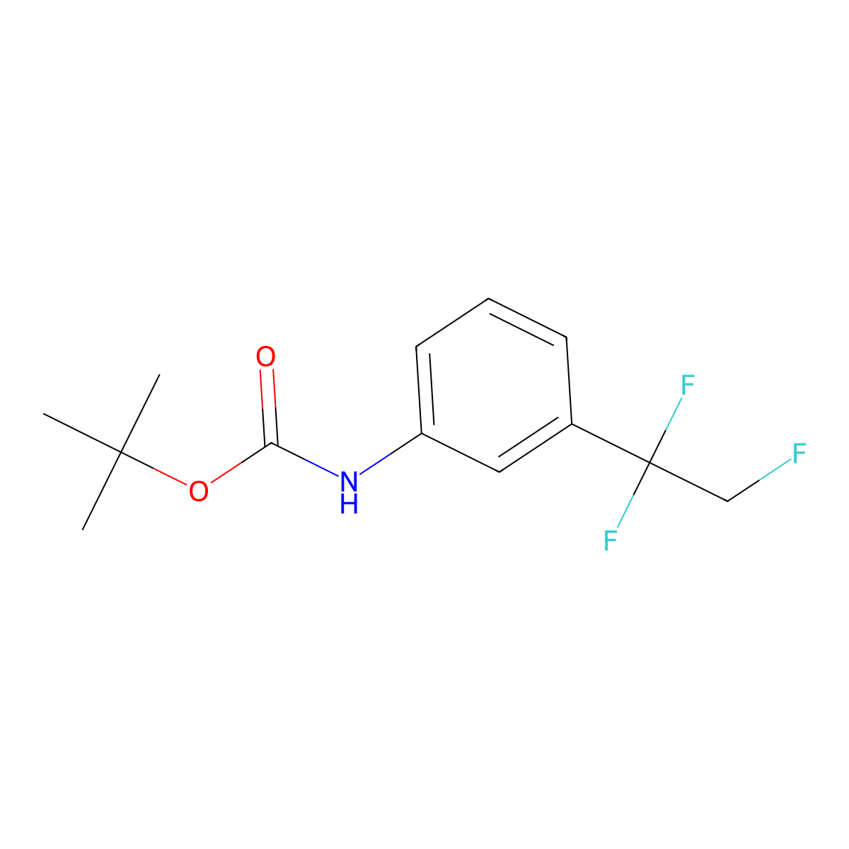 tert-butyl N-[3-(1,1,2-trifluoroethyl)phenyl]carbamate molecular structure, CAS 2680853-12-5