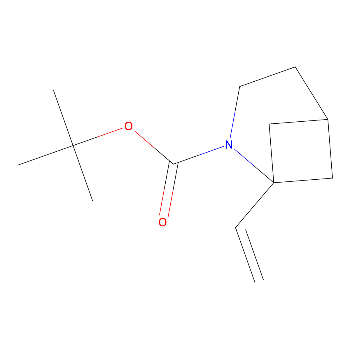 Tert-butyl 1-ethenyl-2-azabicyclo[3.1.1]heptane-2-carboxylate molecular structure, CAS 2680853-17-0