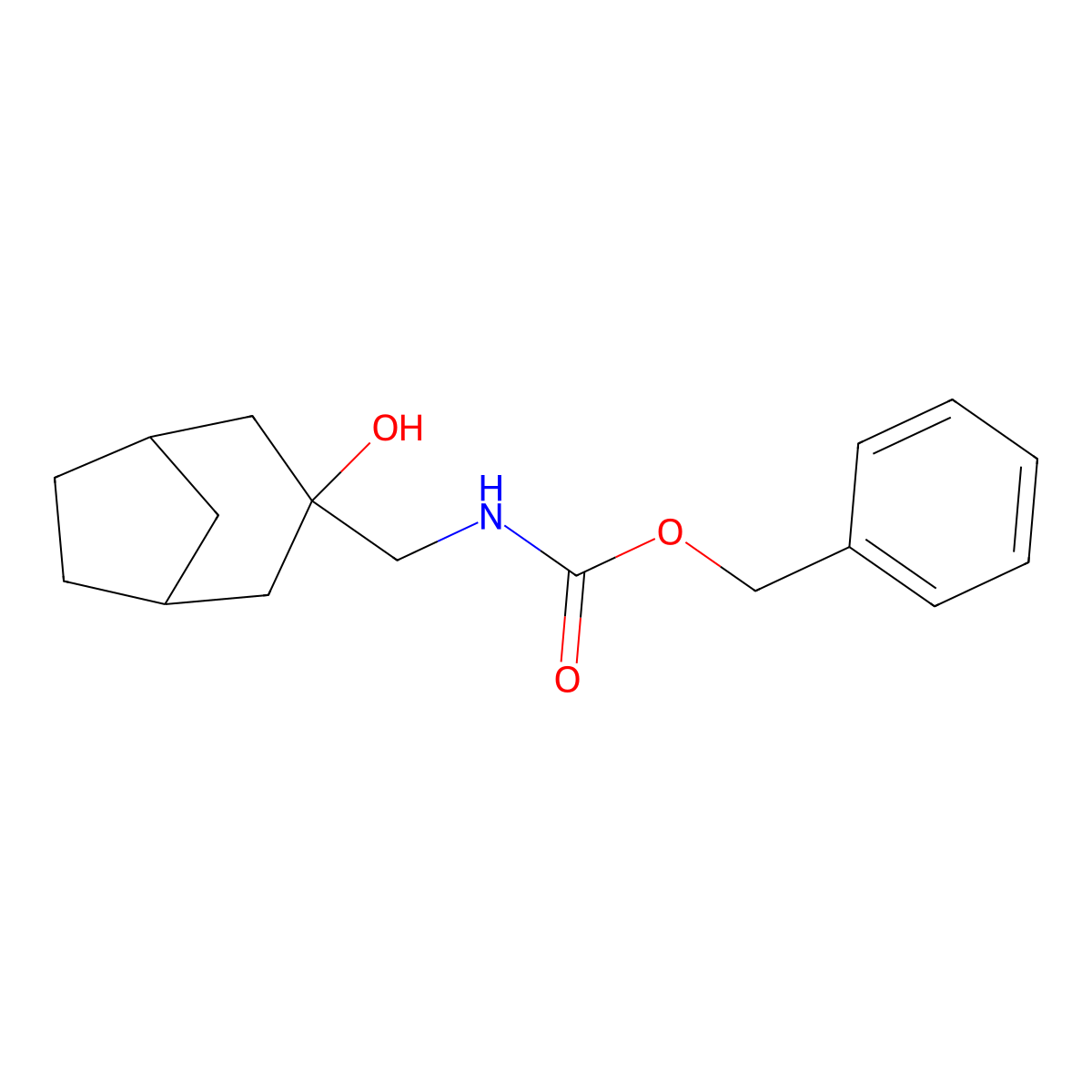 benzyl N-({3-hydroxybicyclo[3.2.1]octan-3-yl}methyl)carbamate molecular structure, CAS 2680853-20-5