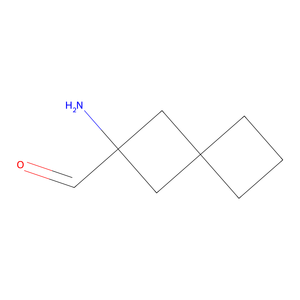 2-Aminospiro[3.3]heptane-2-carbaldehyde molecular structure, CAS 2680853-54-5