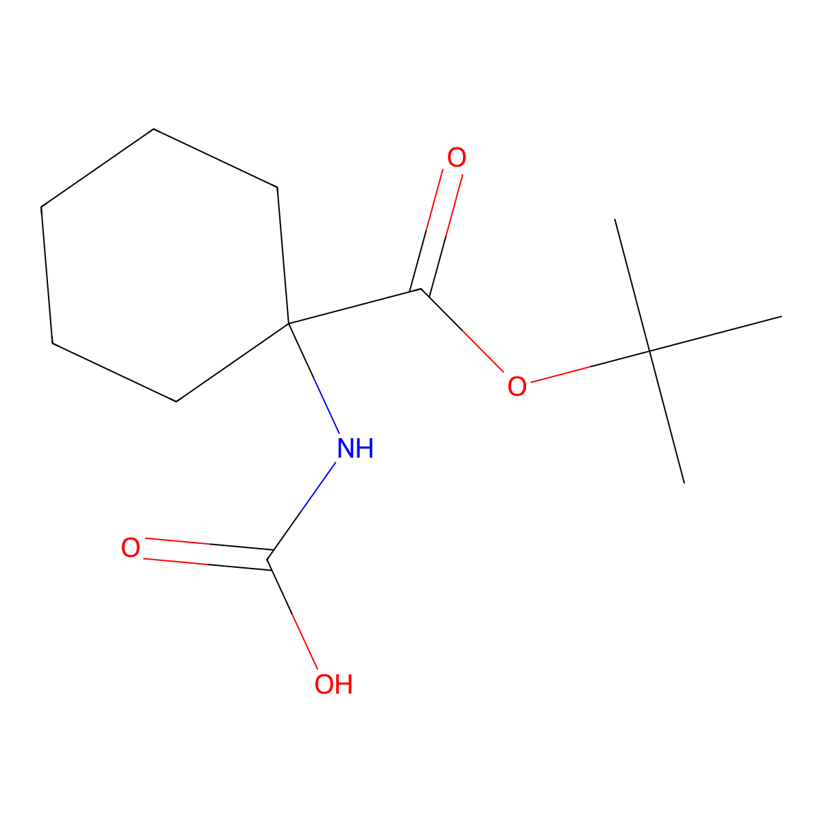 {1-[(Tert-butoxy)carbonyl]cyclohexyl}carbamic acid molecular structure, CAS 2680853-61-4
