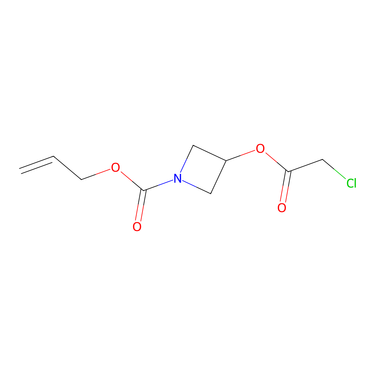 Prop-2-en-1-yl 3-[(2-chloroacetyl)oxy]azetidine-1-carboxylate molecular structure, CAS 2680853-80-7