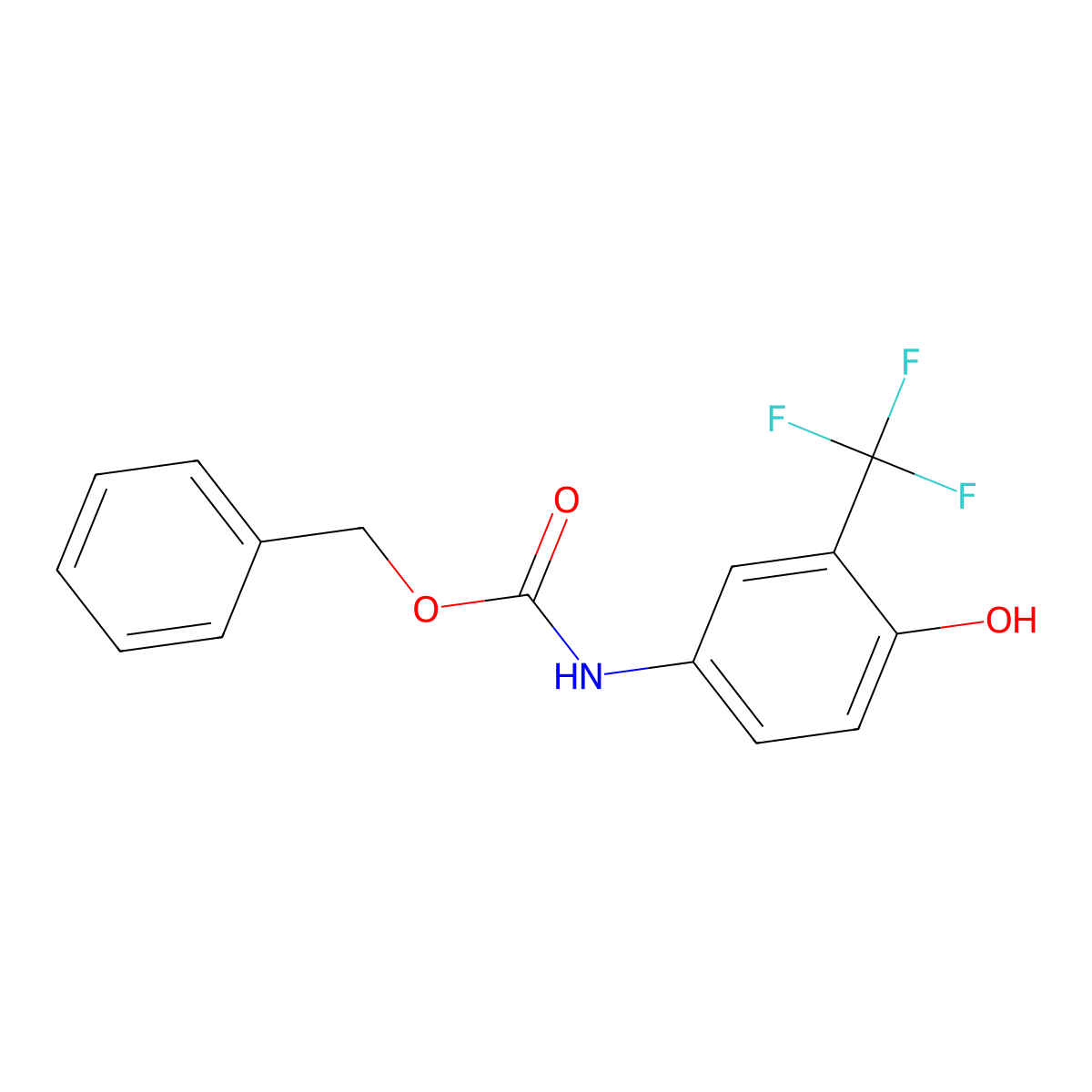 benzyl N-[4-hydroxy-3-(trifluoromethyl)phenyl]carbamate molecular structure, CAS 2680854-15-1