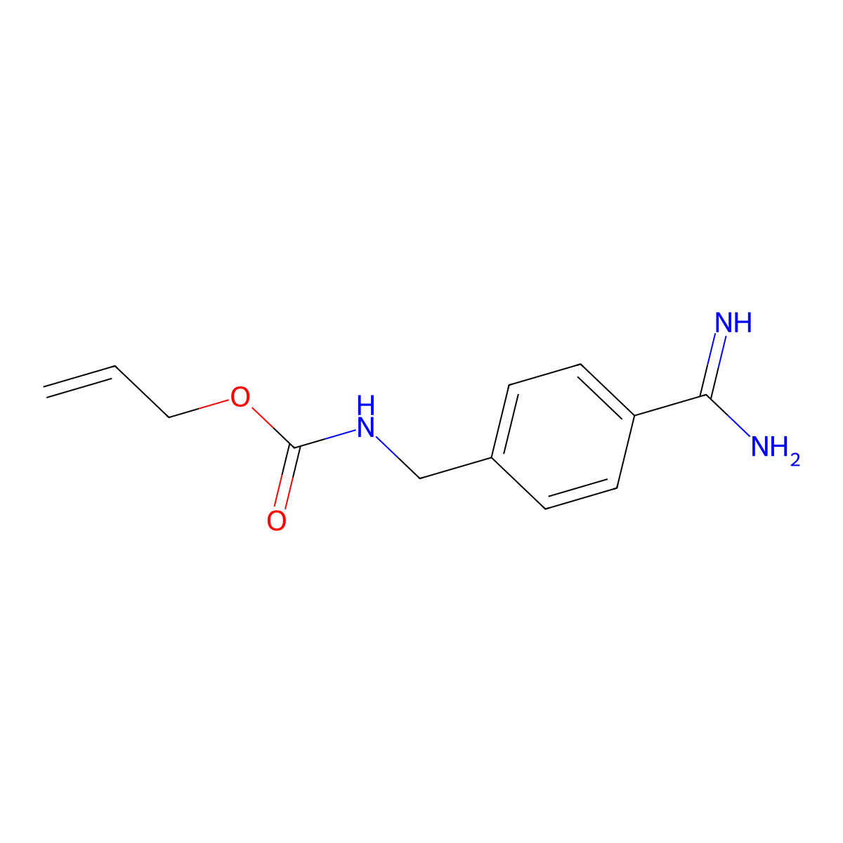 prop-2-en-1-yl N-[(4-carbamimidoylphenyl)methyl]carbamate molecular structure, CAS 2680854-23-1