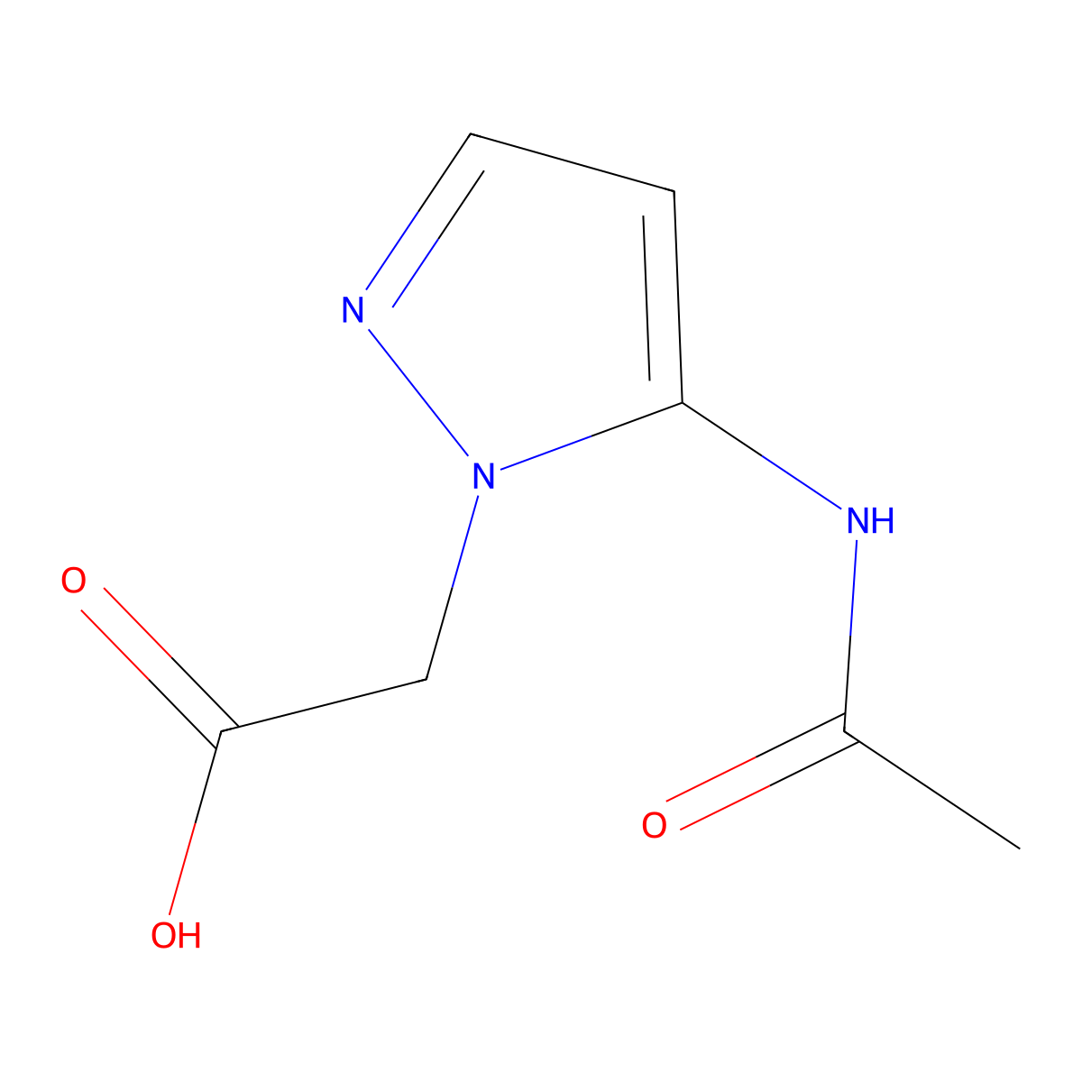 2-(5-acetamido-1H-pyrazol-1-yl)acetic acid molecular structure, CAS 2680854-24-2