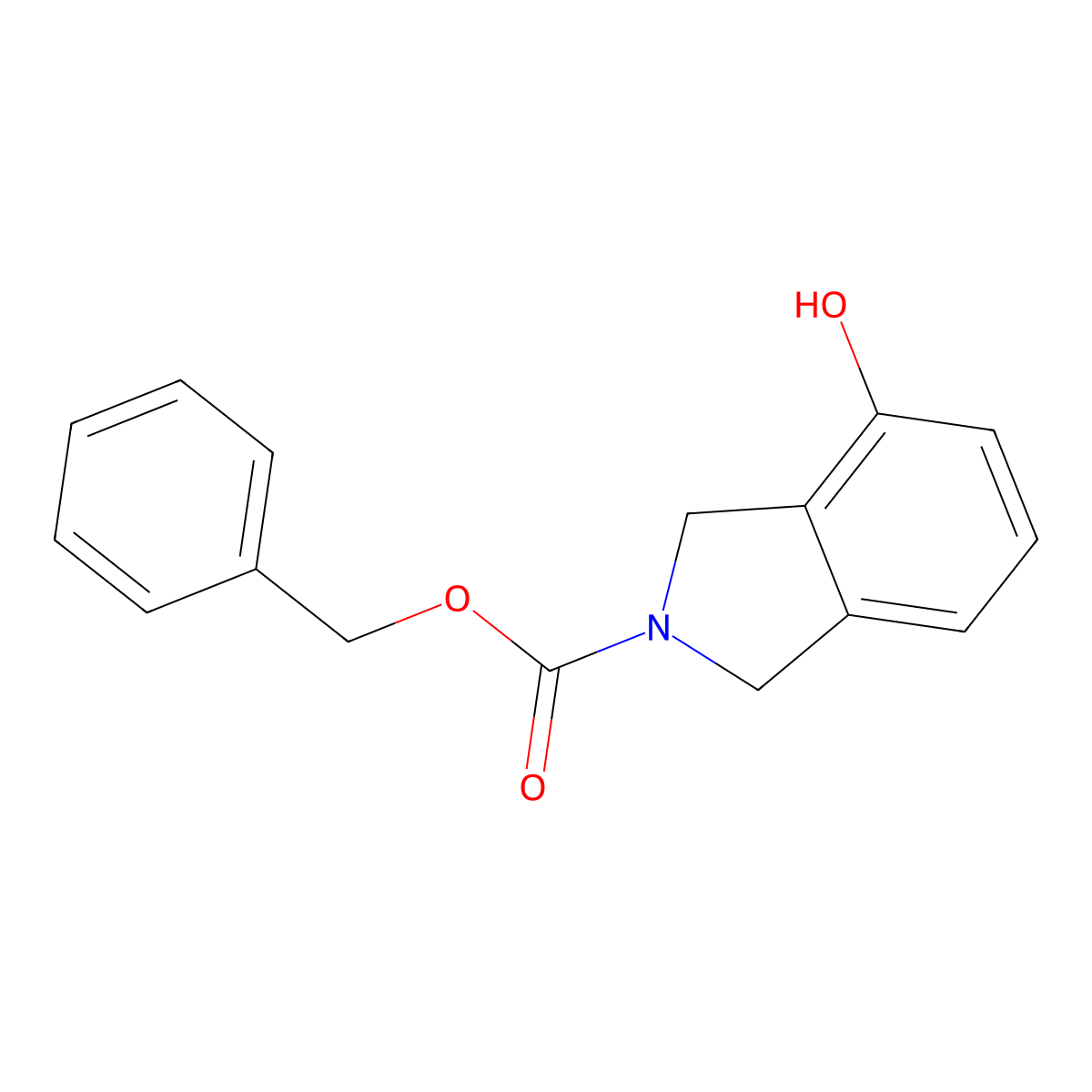 benzyl 4-hydroxy-2,3-dihydro-1H-isoindole-2-carboxylate molecular structure, CAS 2680854-47-9