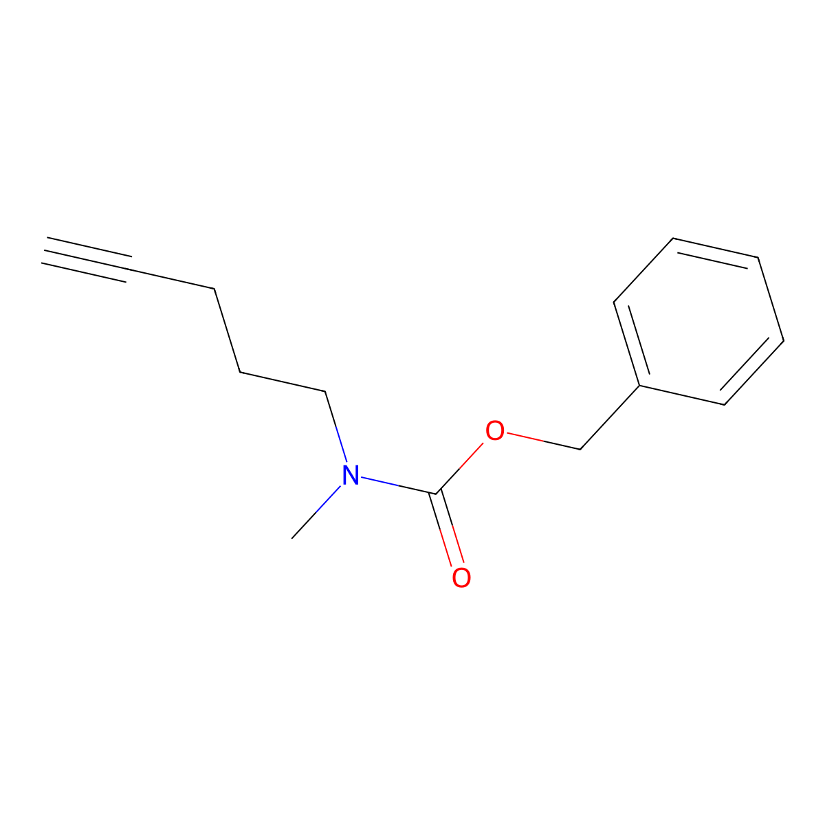 benzyl N-methyl-N-(pent-4-yn-1-yl)carbamate molecular structure, CAS 2680854-56-0