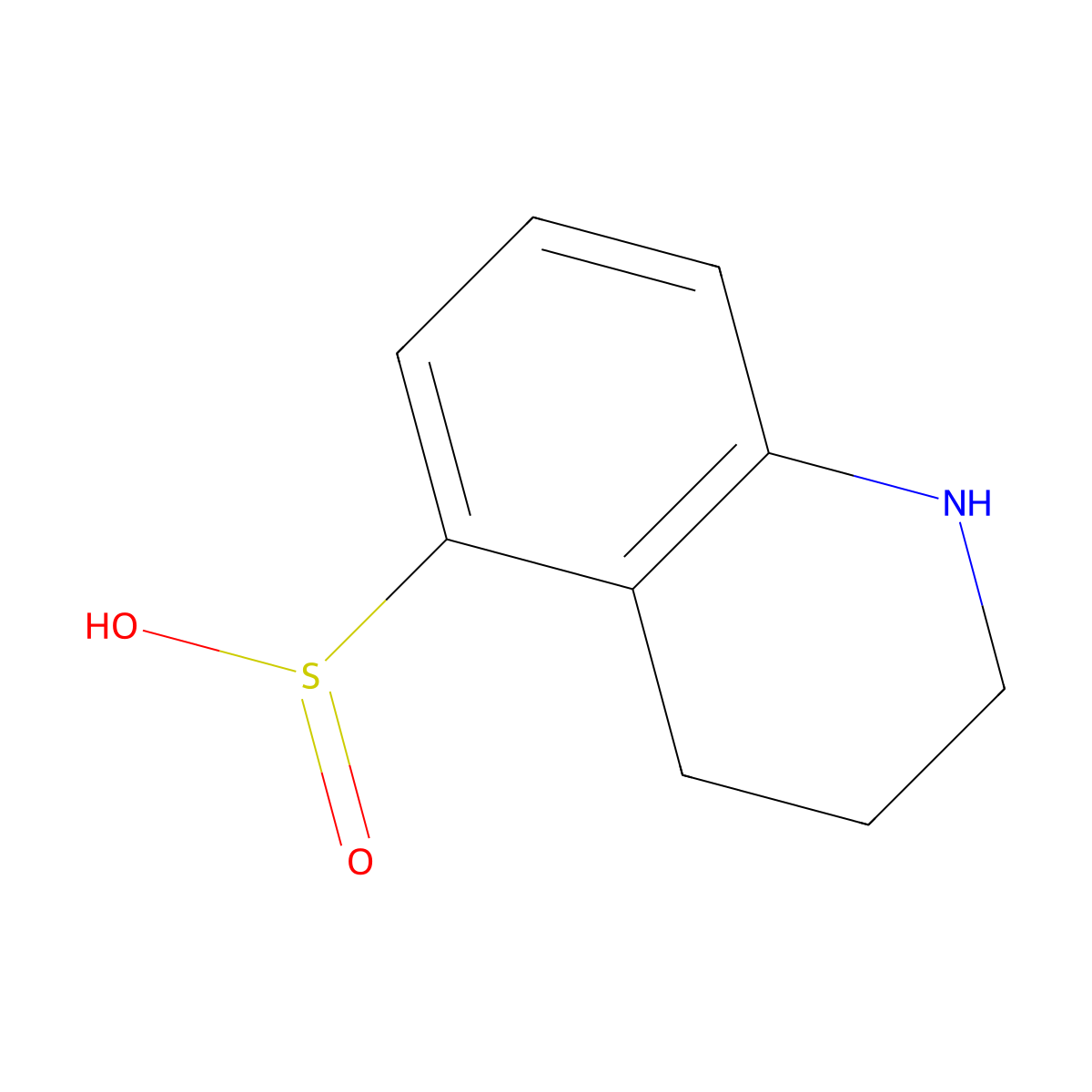 1,2,3,4-Tetrahydroquinoline-5-sulfinic acid molecular structure, CAS 2680854-68-4