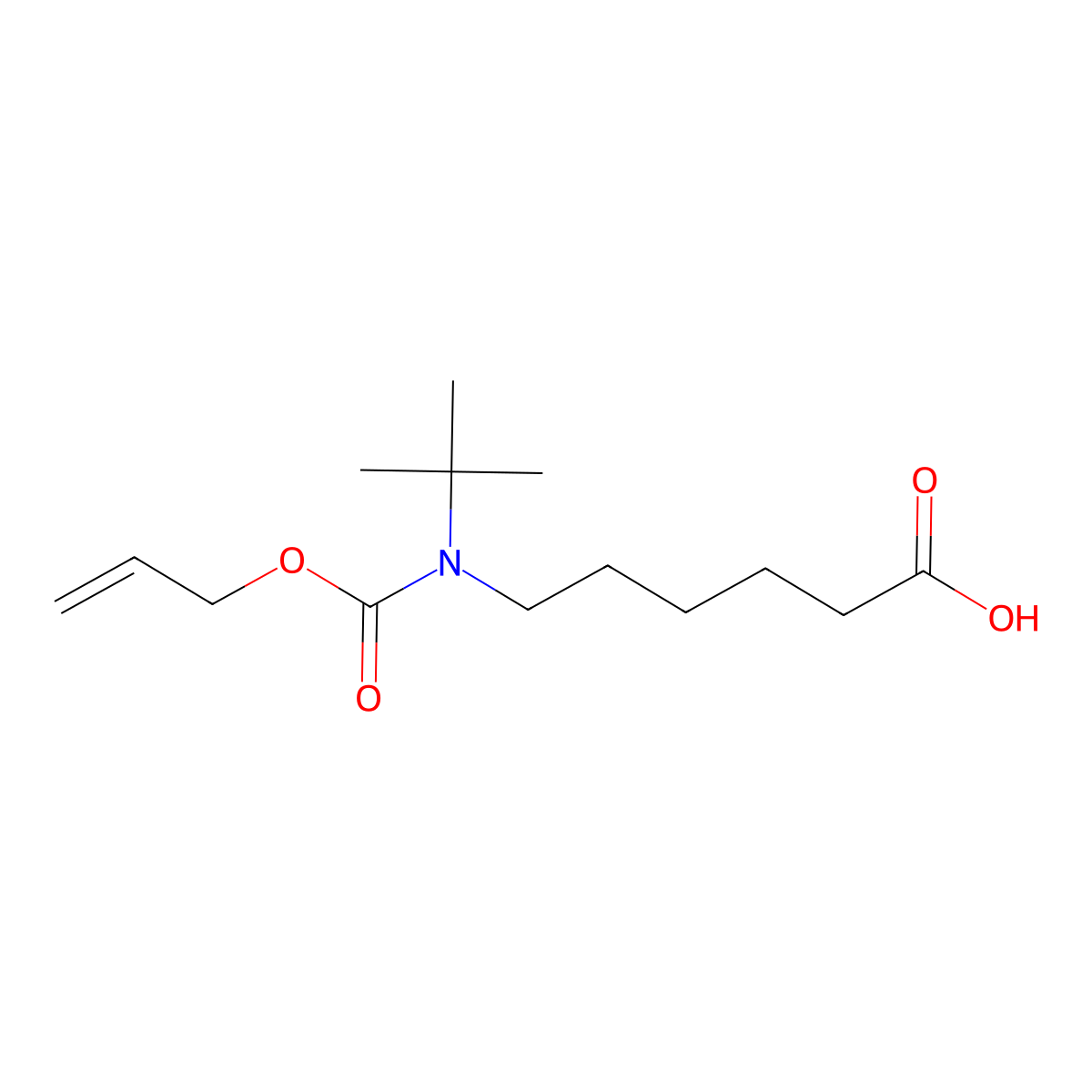 6-{Tert-butyl[(prop-2-en-1-yloxy)carbonyl]amino}hexanoic acid molecular structure, CAS 2680854-69-5