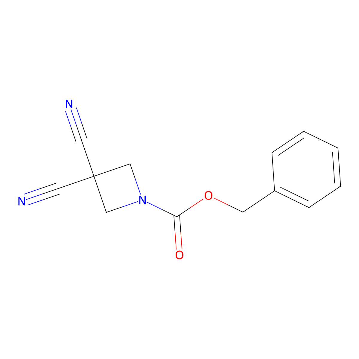 Benzyl 3,3-dicyanoazetidine-1-carboxylate molecular structure, CAS 2680854-91-3