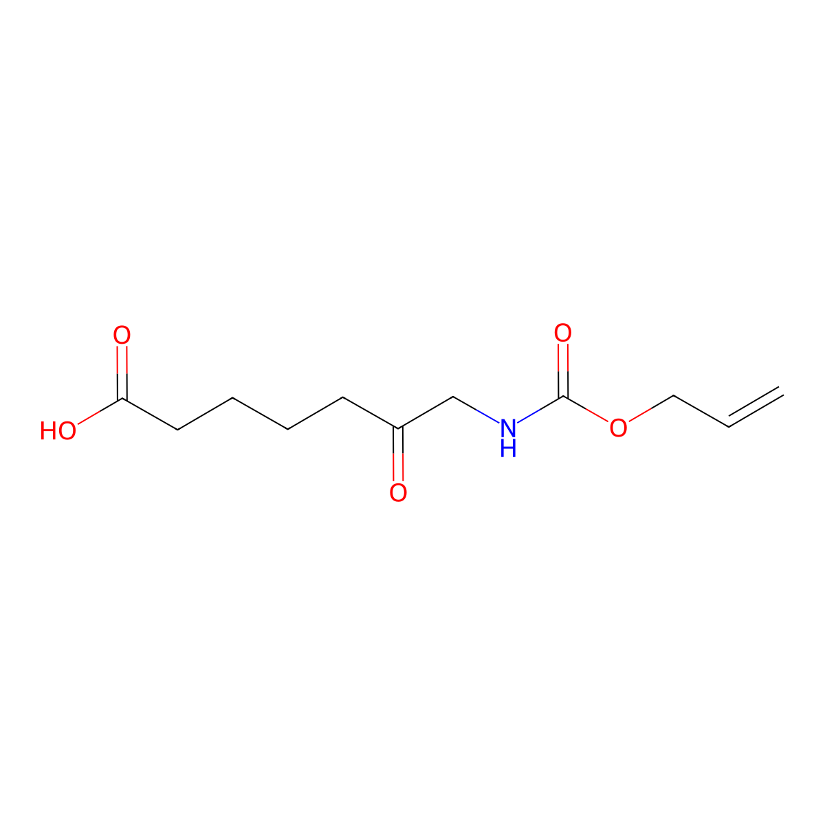 6-Oxo-7-{[(prop-2-en-1-yloxy)carbonyl]amino}heptanoic acid molecular structure, CAS 2680854-93-5