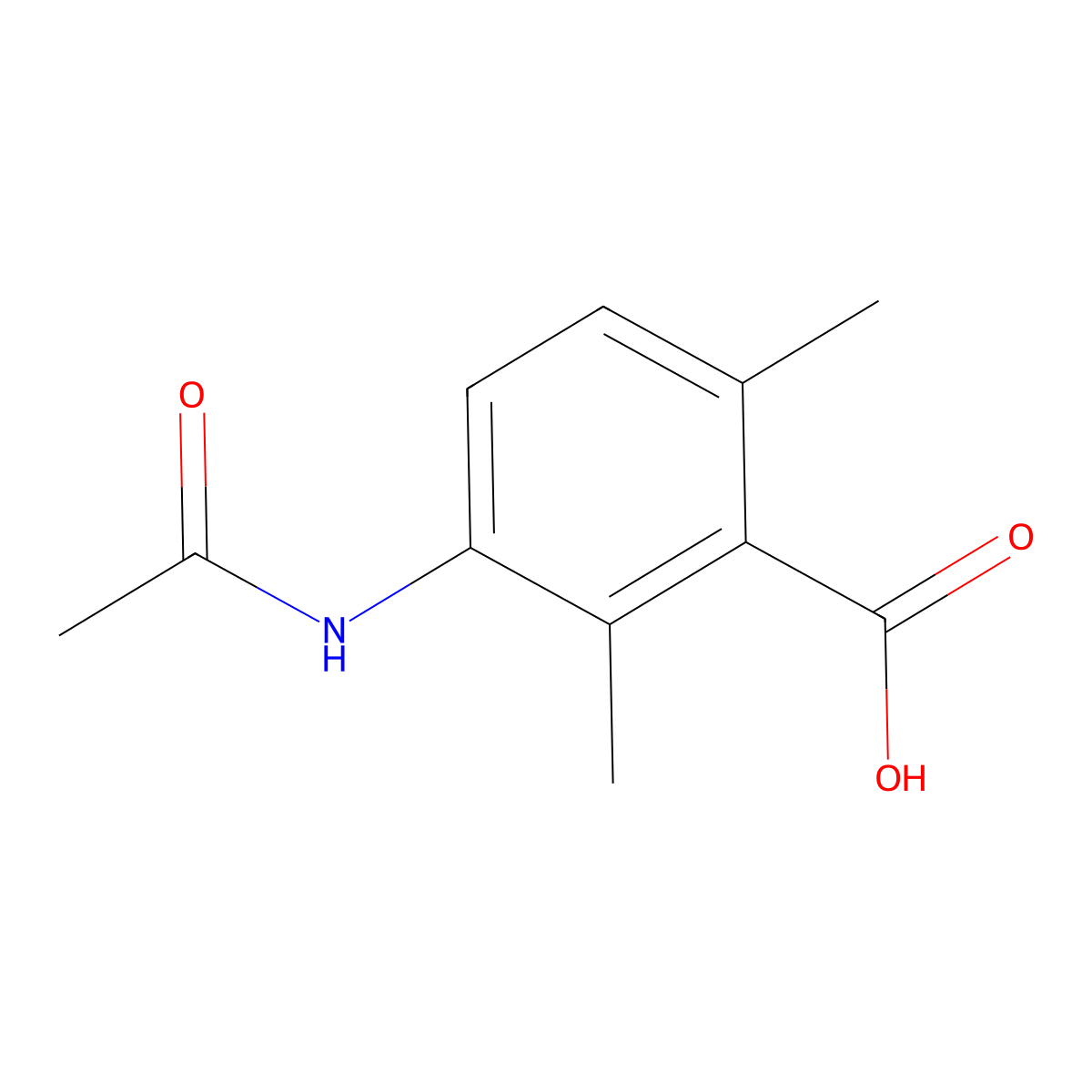 3-Acetamido-2,6-dimethylbenzoic acid molecular structure, CAS 2680854-99-1