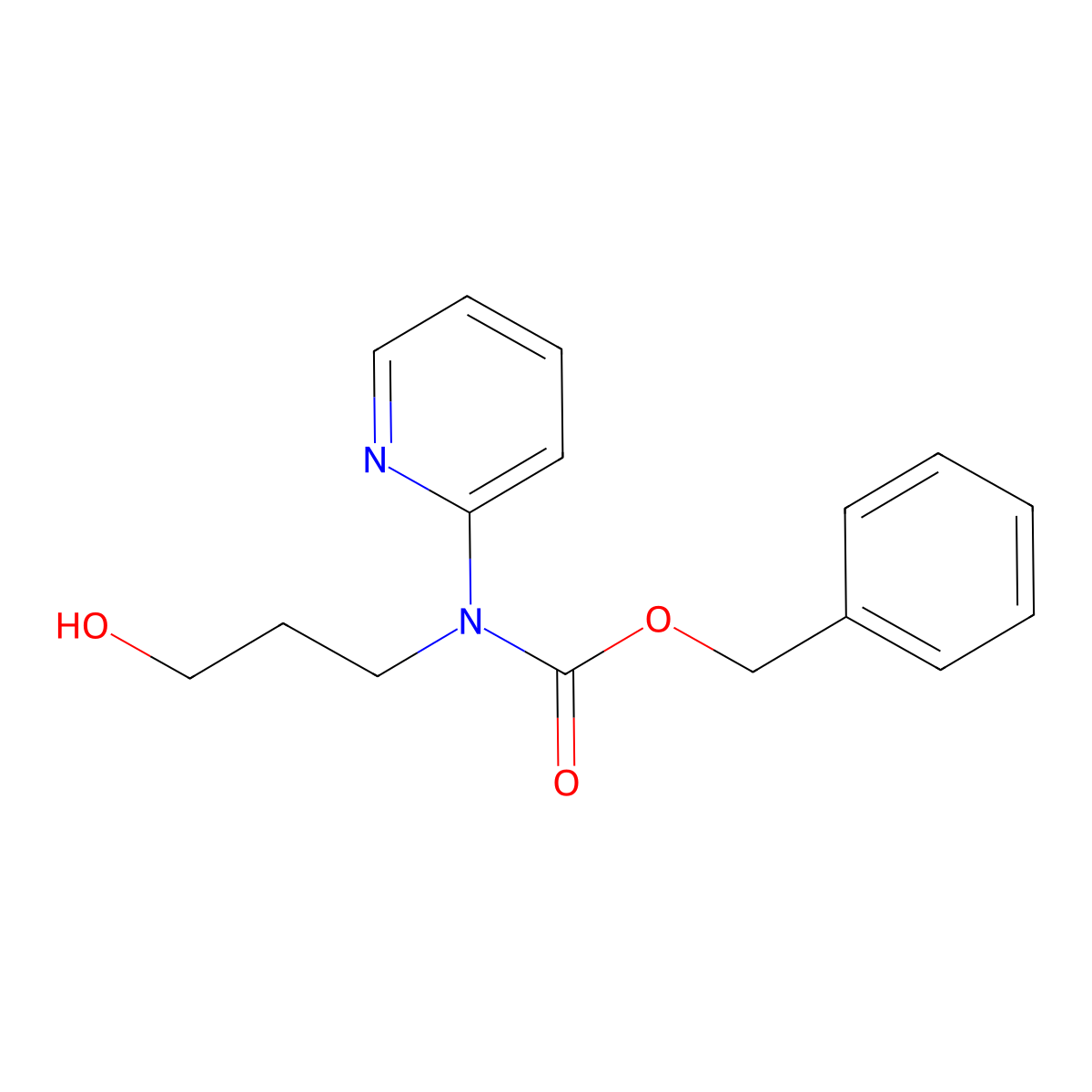 benzyl N-(3-hydroxypropyl)-N-(pyridin-2-yl)carbamate molecular structure, CAS 2680855-43-8