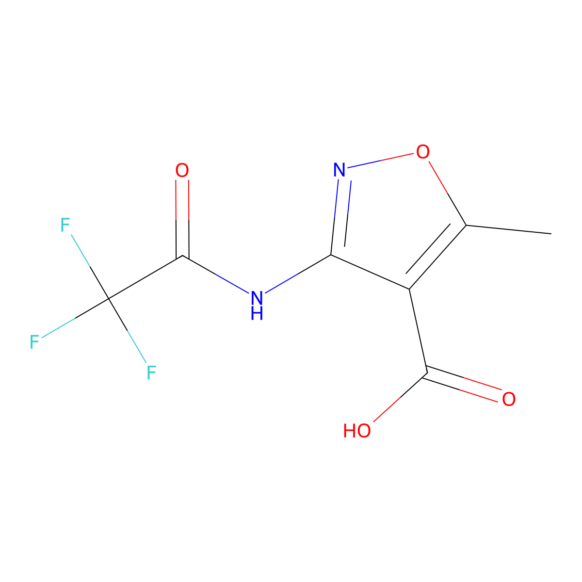 5-Methyl-3-(2,2,2-trifluoroacetamido)-1,2-oxazole-4-carboxylic acid molecular structure, CAS 2680855-63-2