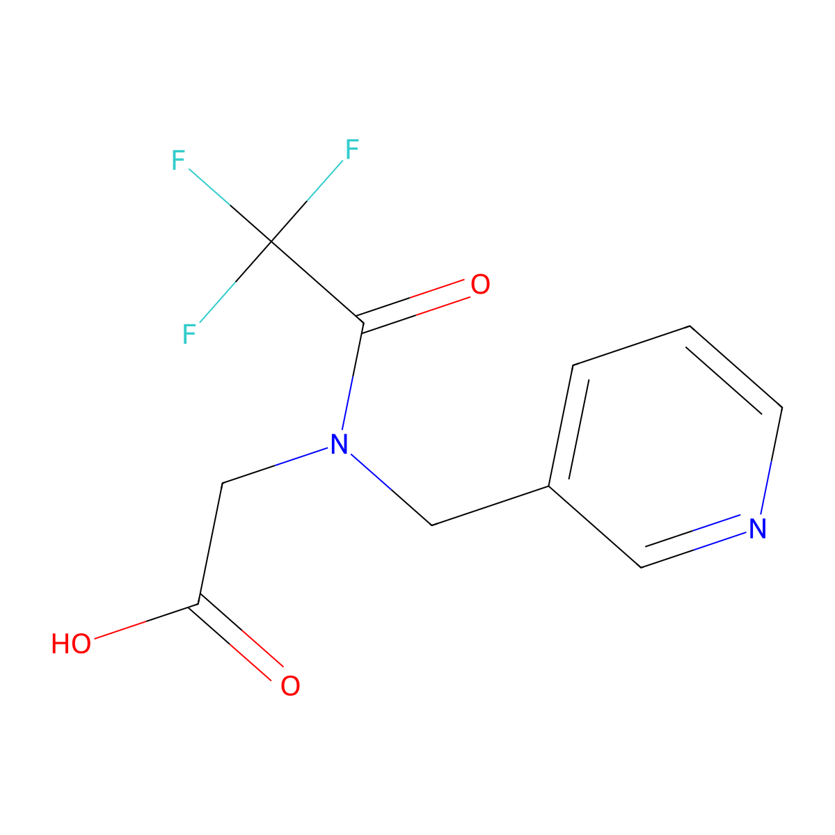 2-{2,2,2-trifluoro-N-[(pyridin-3-yl)methyl]acetamido}acetic acid molecular structure, CAS 2680855-76-7
