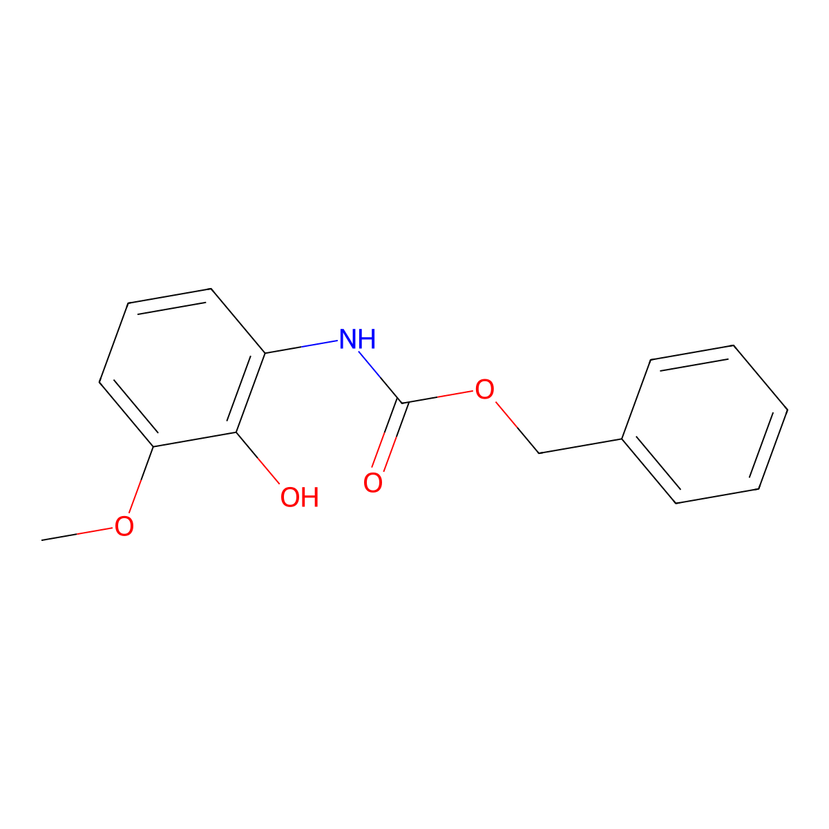benzyl N-(2-hydroxy-3-methoxyphenyl)carbamate molecular structure, CAS 2680855-84-7