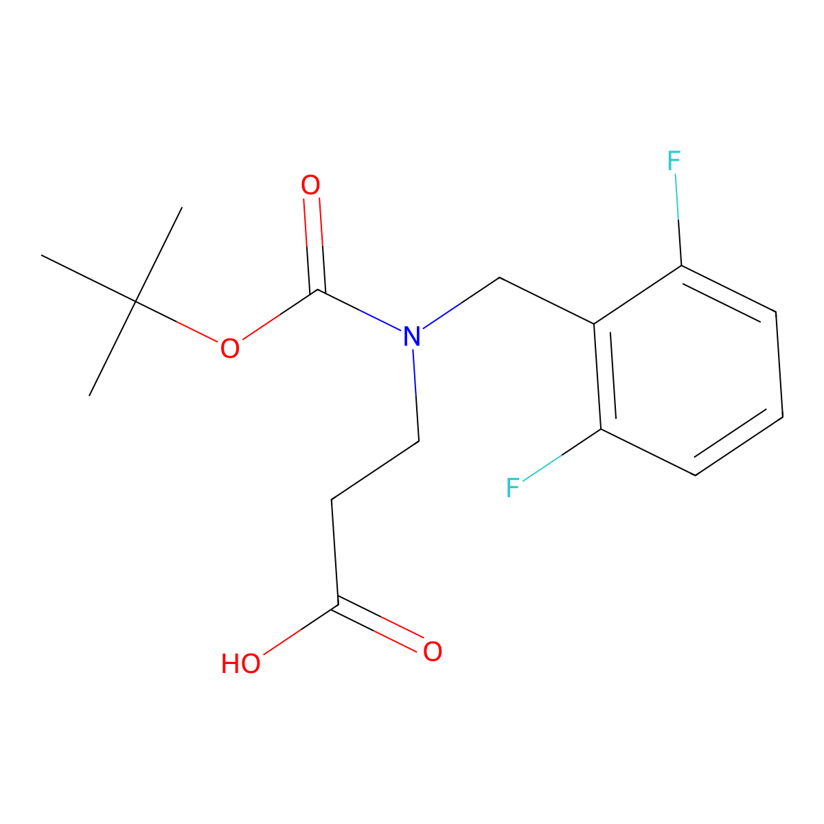 3-{[(Tert-butoxy)carbonyl][(2,6-difluorophenyl)methyl]amino}propanoic acid molecular structure, CAS 2680855-89-2
