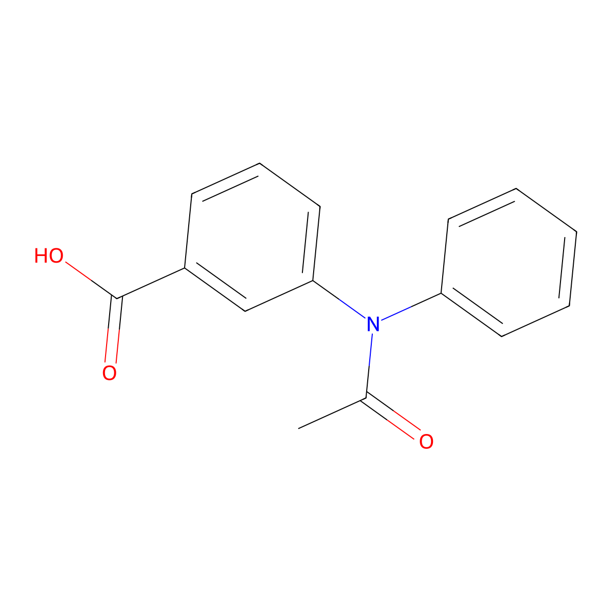 3-(N-phenylacetamido)benzoic acid molecular structure, CAS 2680855-91-6