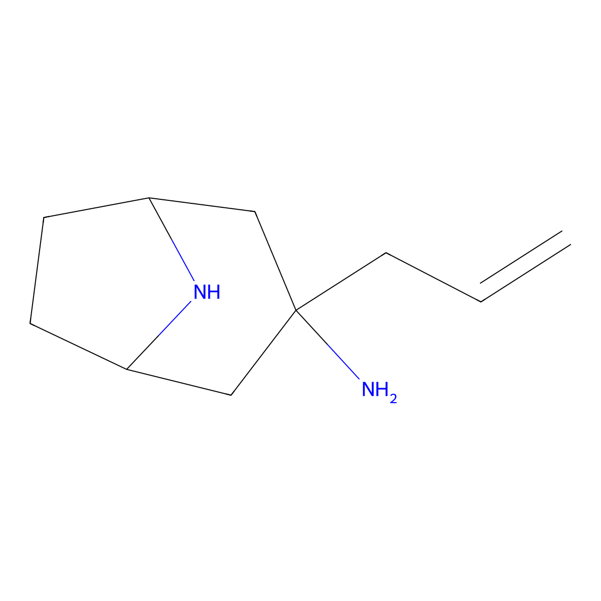 3-(Prop-2-en-1-yl)-8-azabicyclo[3.2.1]octan-3-amine molecular structure, CAS 2680856-07-7