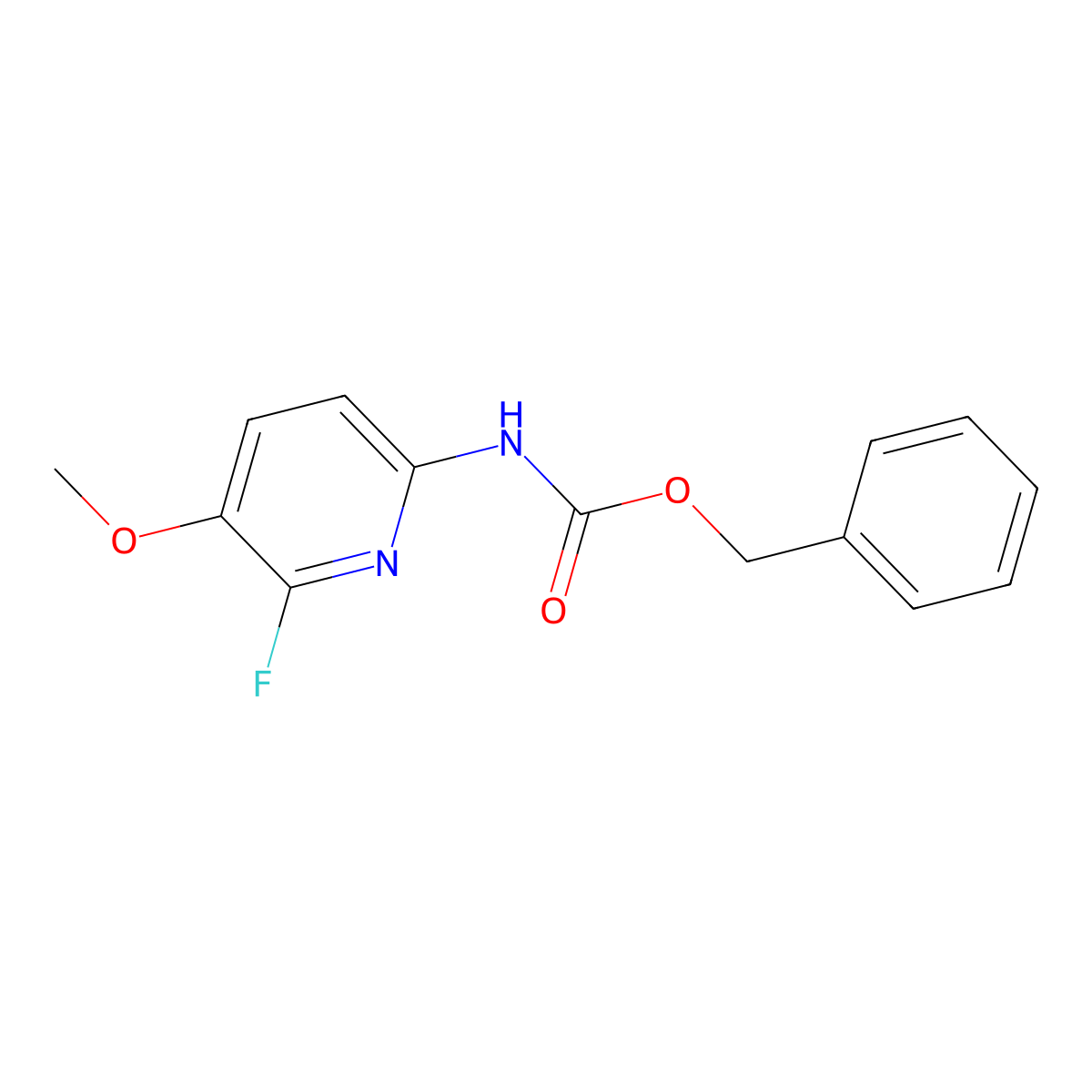 benzyl N-(6-fluoro-5-methoxypyridin-2-yl)carbamate molecular structure, CAS 2680856-11-3