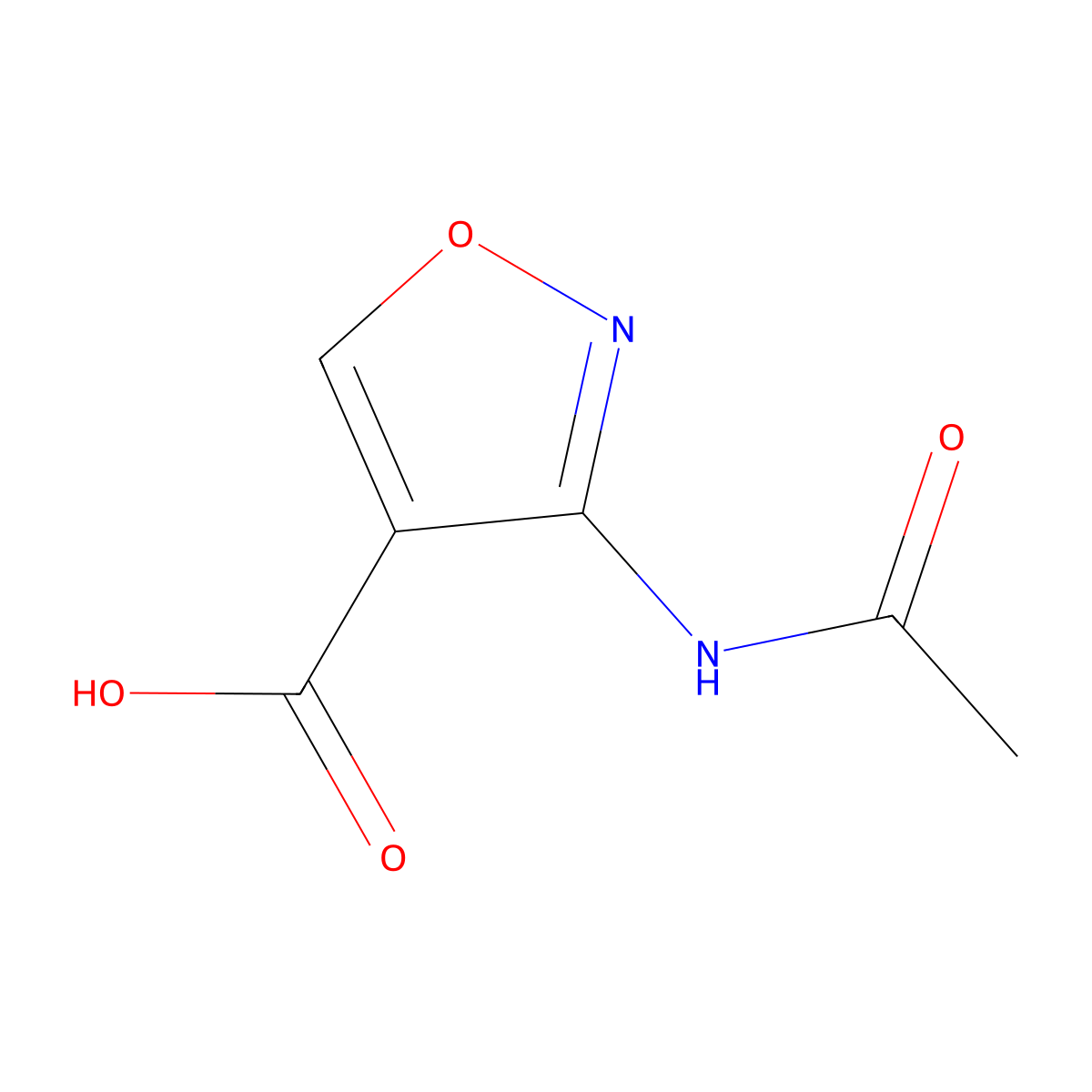 3-Acetamido-1,2-oxazole-4-carboxylic acid molecular structure, CAS 2680856-30-6