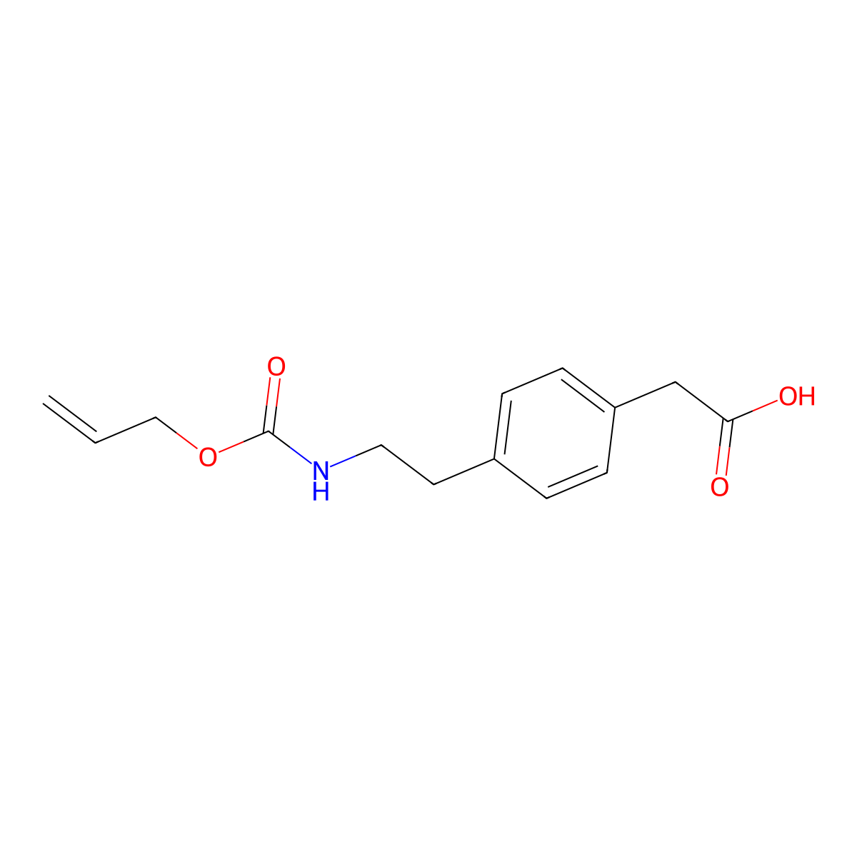 2-[4-(2-{[(Prop-2-en-1-yloxy)carbonyl]amino}ethyl)phenyl]acetic acid molecular structure, CAS 2680856-66-8