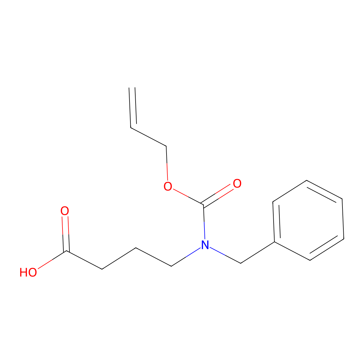 4-{Benzyl[(prop-2-en-1-yloxy)carbonyl]amino}butanoic acid molecular structure, CAS 2680856-81-7