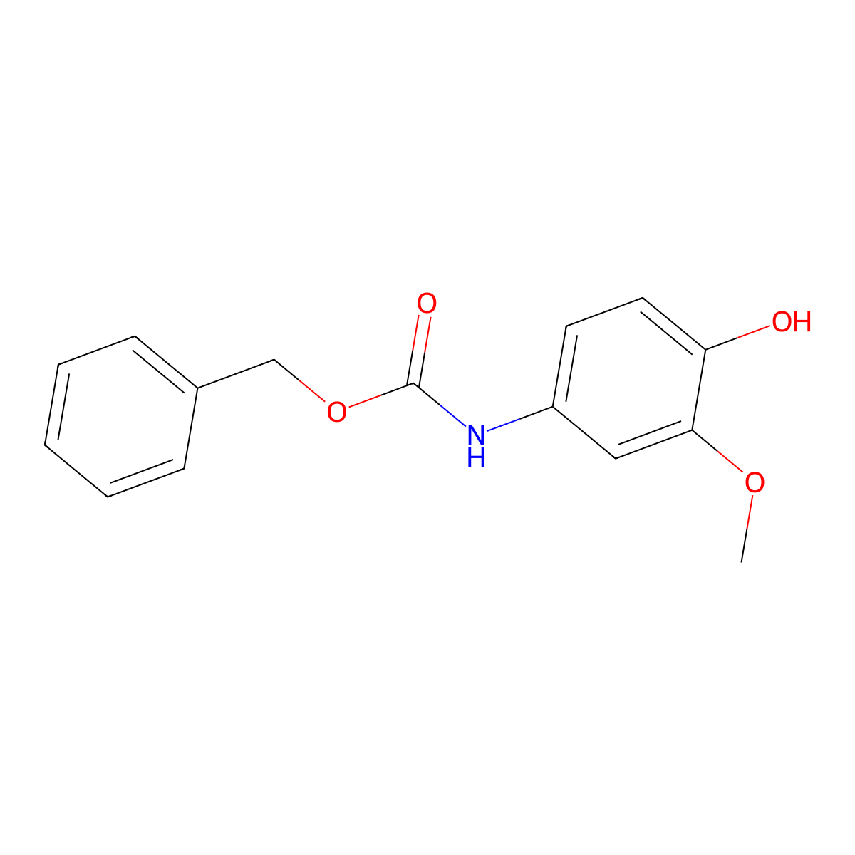 benzyl N-(4-hydroxy-3-methoxyphenyl)carbamate molecular structure, CAS 2680856-83-9