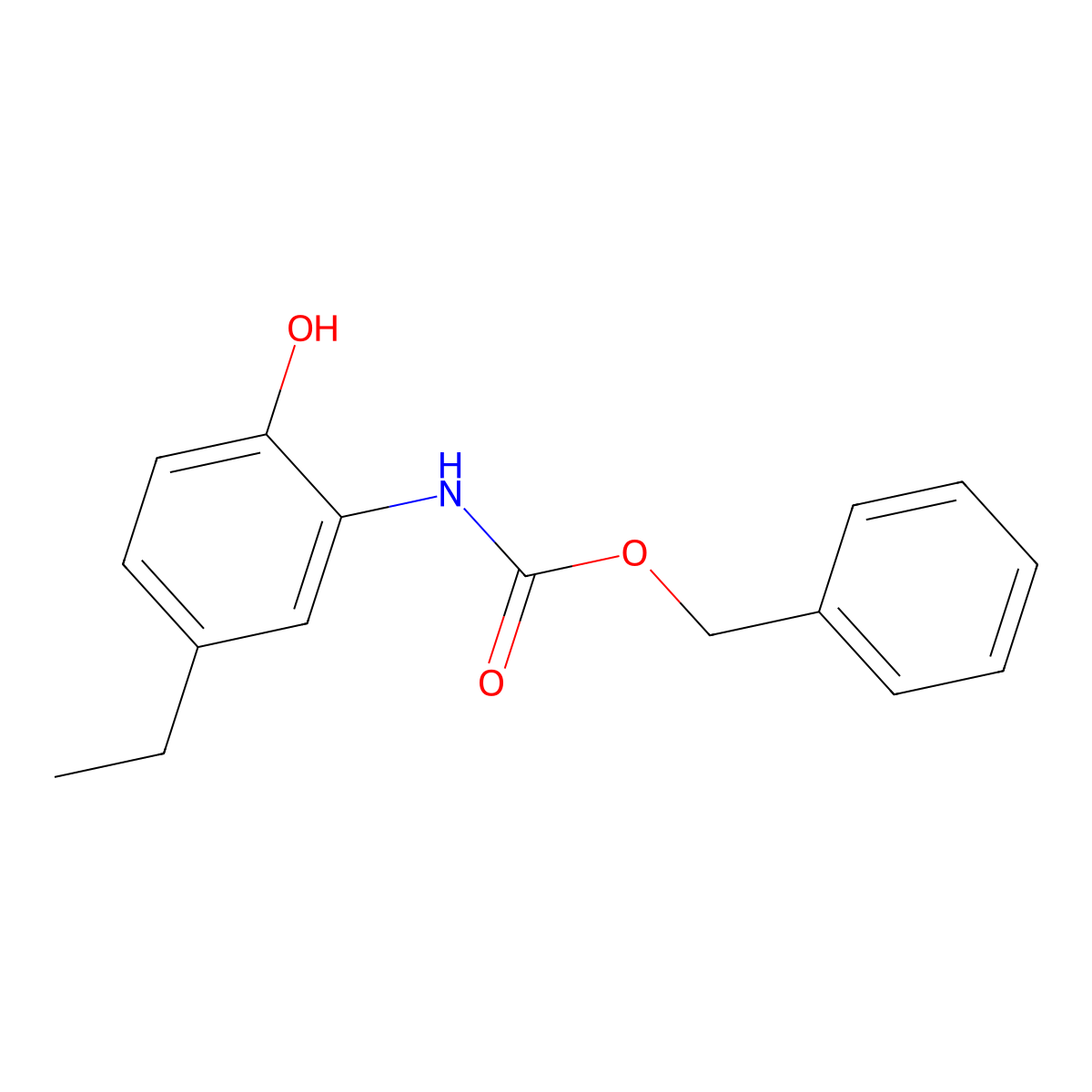 benzyl N-(5-ethyl-2-hydroxyphenyl)carbamate molecular structure, CAS 2680856-88-4