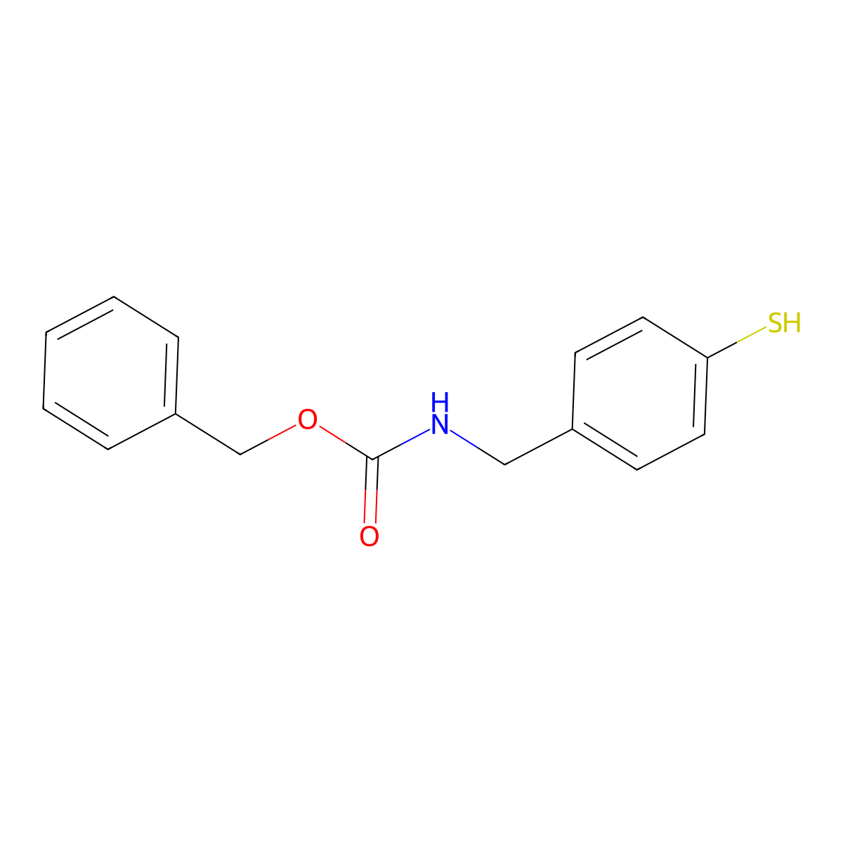 benzyl N-[(4-sulfanylphenyl)methyl]carbamate molecular structure, CAS 2680857-00-3