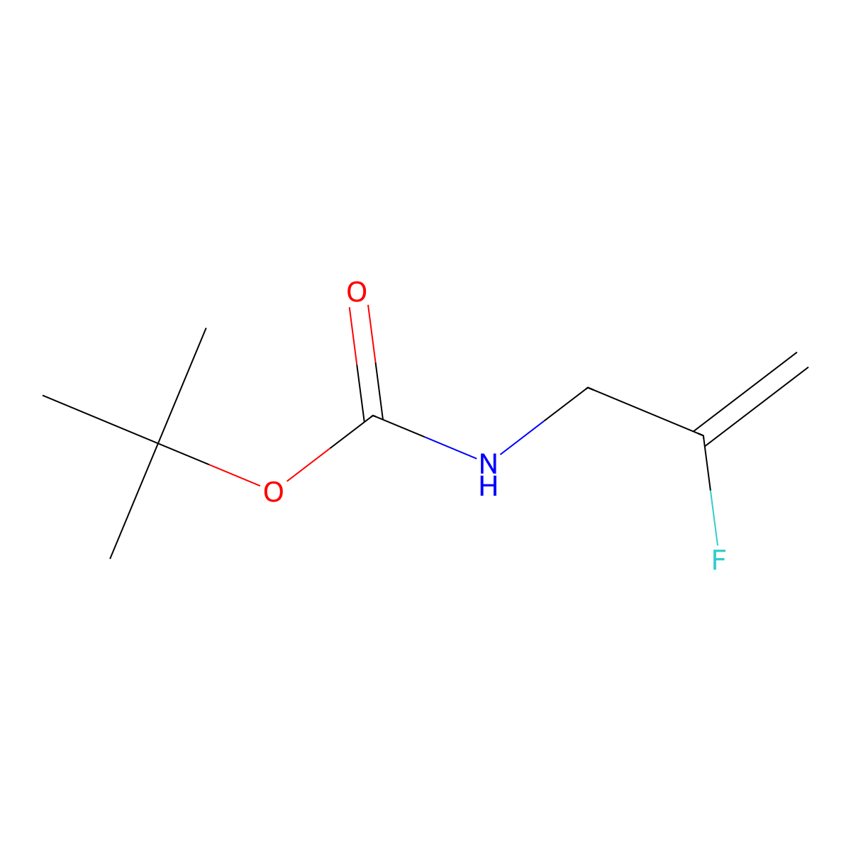 tert-butyl N-(2-fluoroprop-2-en-1-yl)carbamate molecular structure, CAS 2680857-05-8