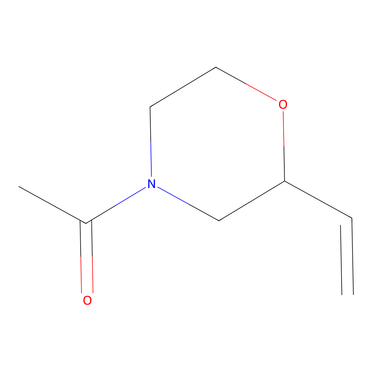 1-(2-Ethenylmorpholin-4-yl)ethan-1-one molecular structure, CAS 2680857-28-5