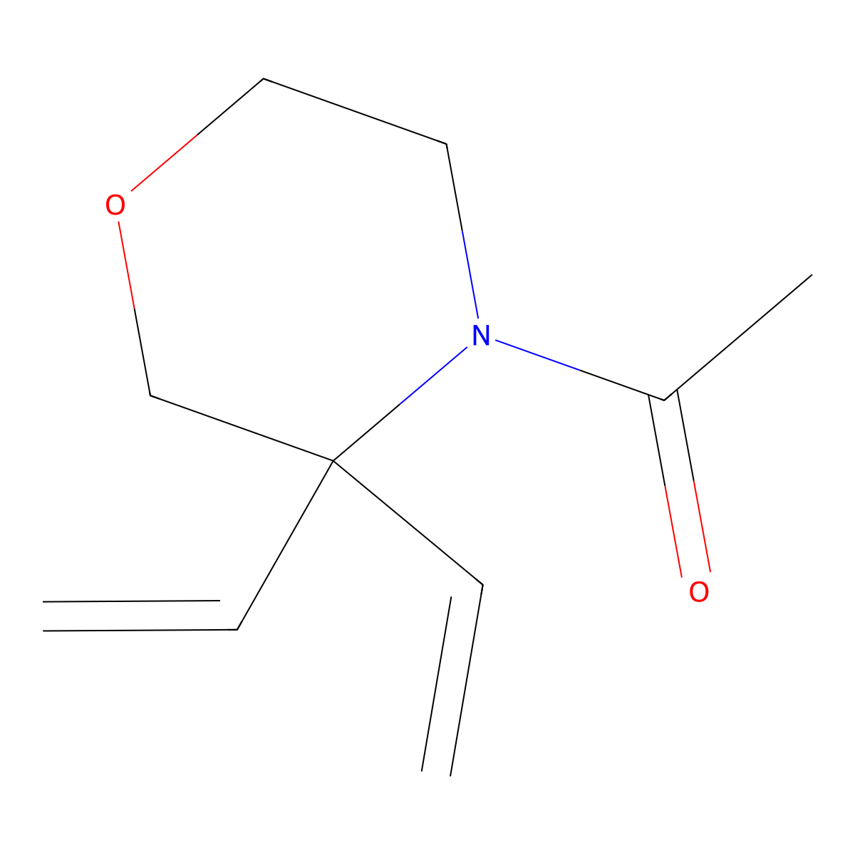1-(3,3-Diethenylmorpholin-4-yl)ethan-1-one molecular structure, CAS 2680857-44-5