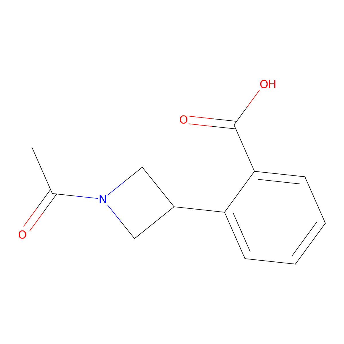 2-(1-Acetylazetidin-3-yl)benzoic acid molecular structure, CAS 2680857-84-3