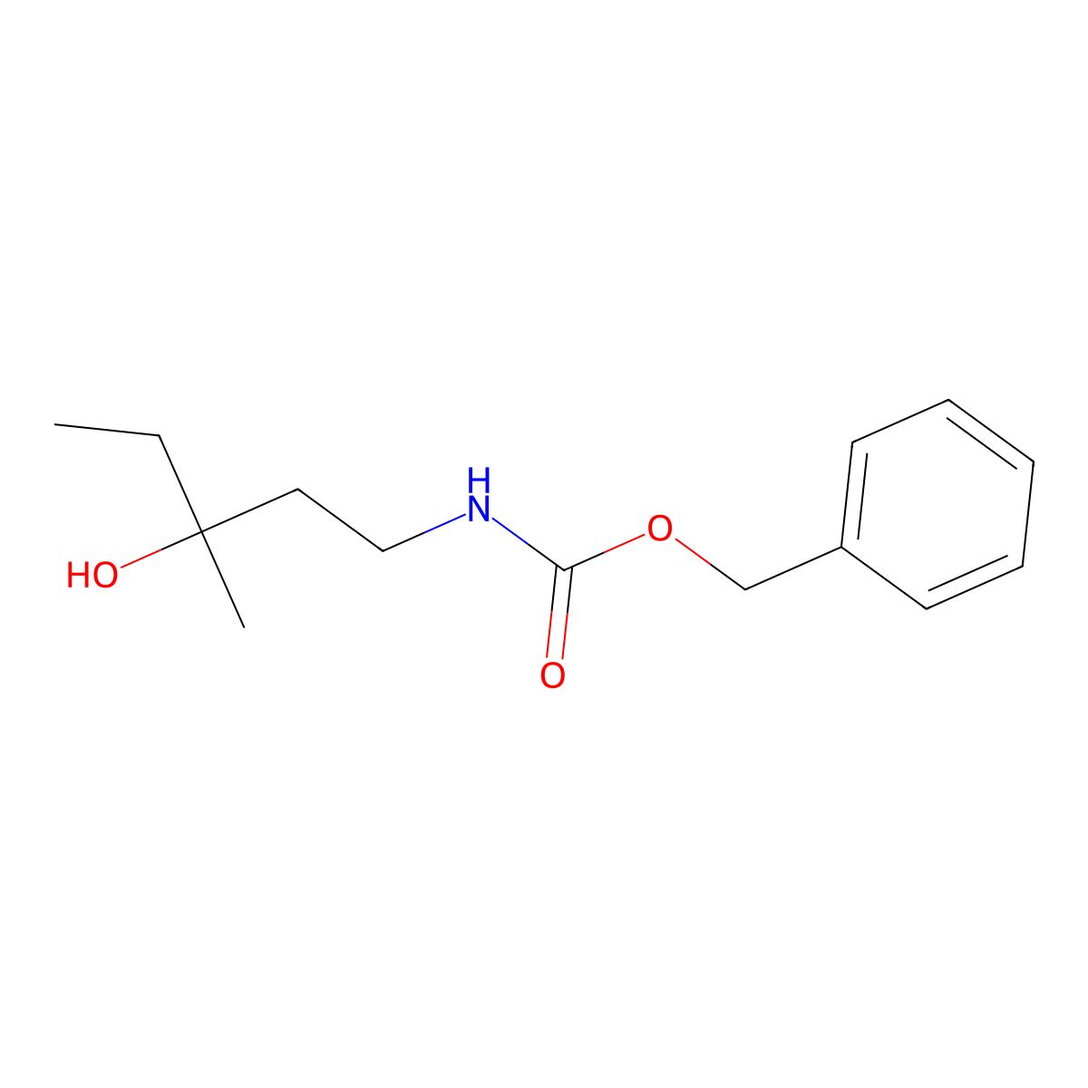 benzyl N-(3-hydroxy-3-methylpentyl)carbamate molecular structure, CAS 2680858-04-0