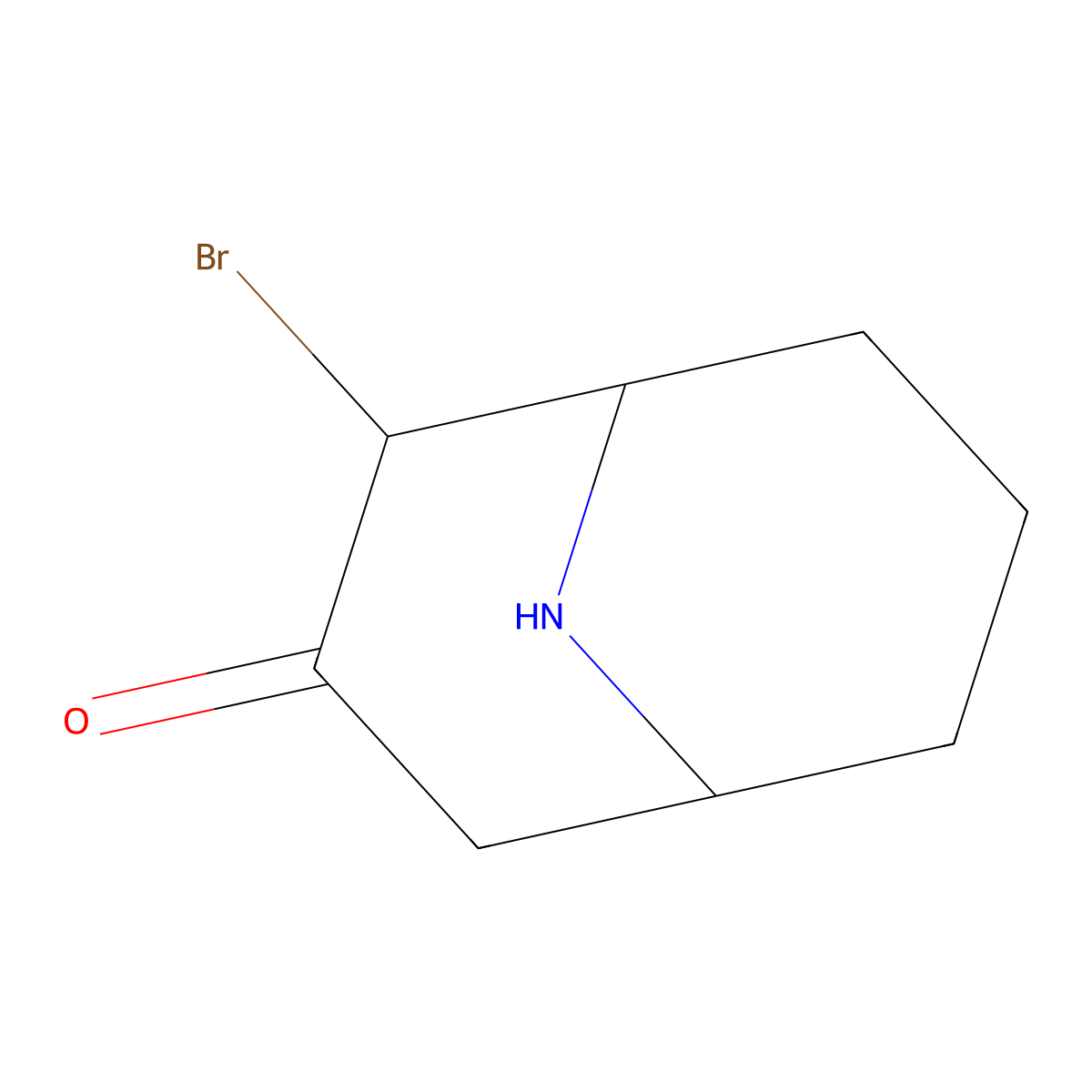 2-Bromo-9-azabicyclo[3.3.1]nonan-3-one molecular structure, CAS 2680858-06-2
