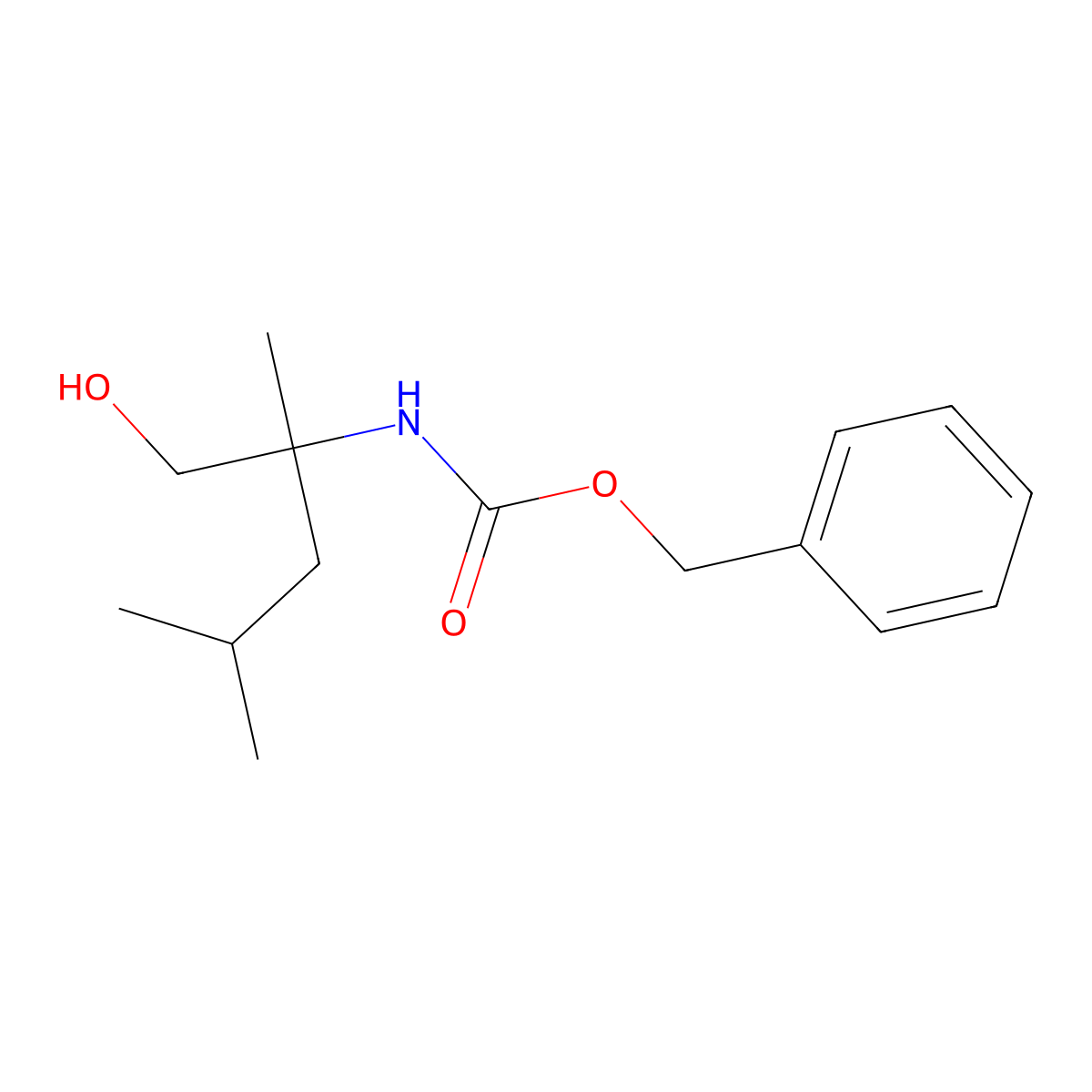 benzyl N-(1-hydroxy-2,4-dimethylpentan-2-yl)carbamate molecular structure, CAS 2680858-39-1